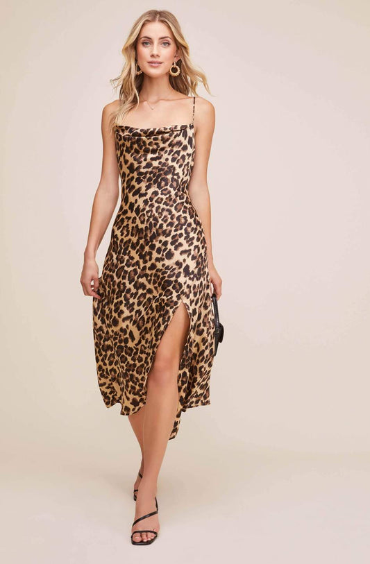GAIA ANIMAL PRINT MIDI DRESS